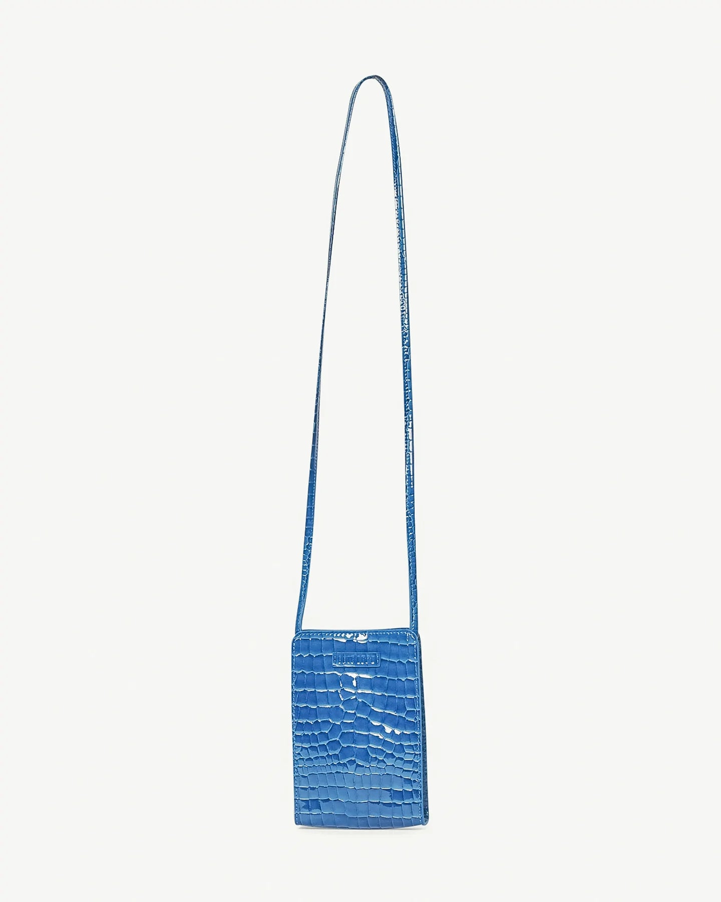 BRIE LEON // Paloma Phone Bag COBALT WET BRUSHED RECYCLED CROC