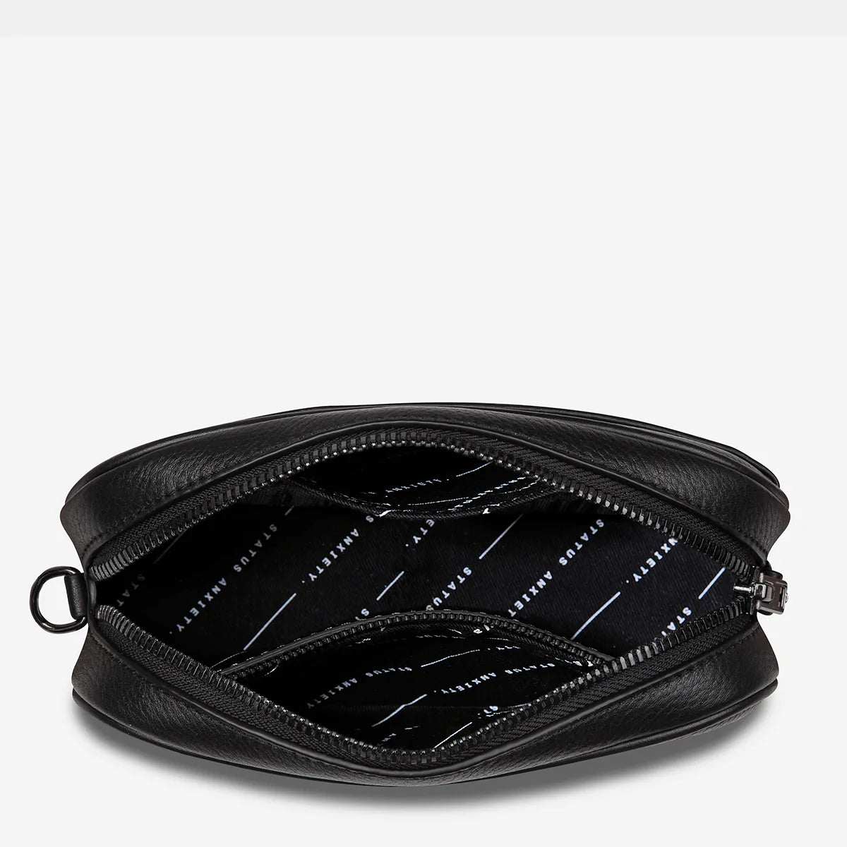 STATUS ANXIETY // Plunder With Webbed Strap Bag BLACK