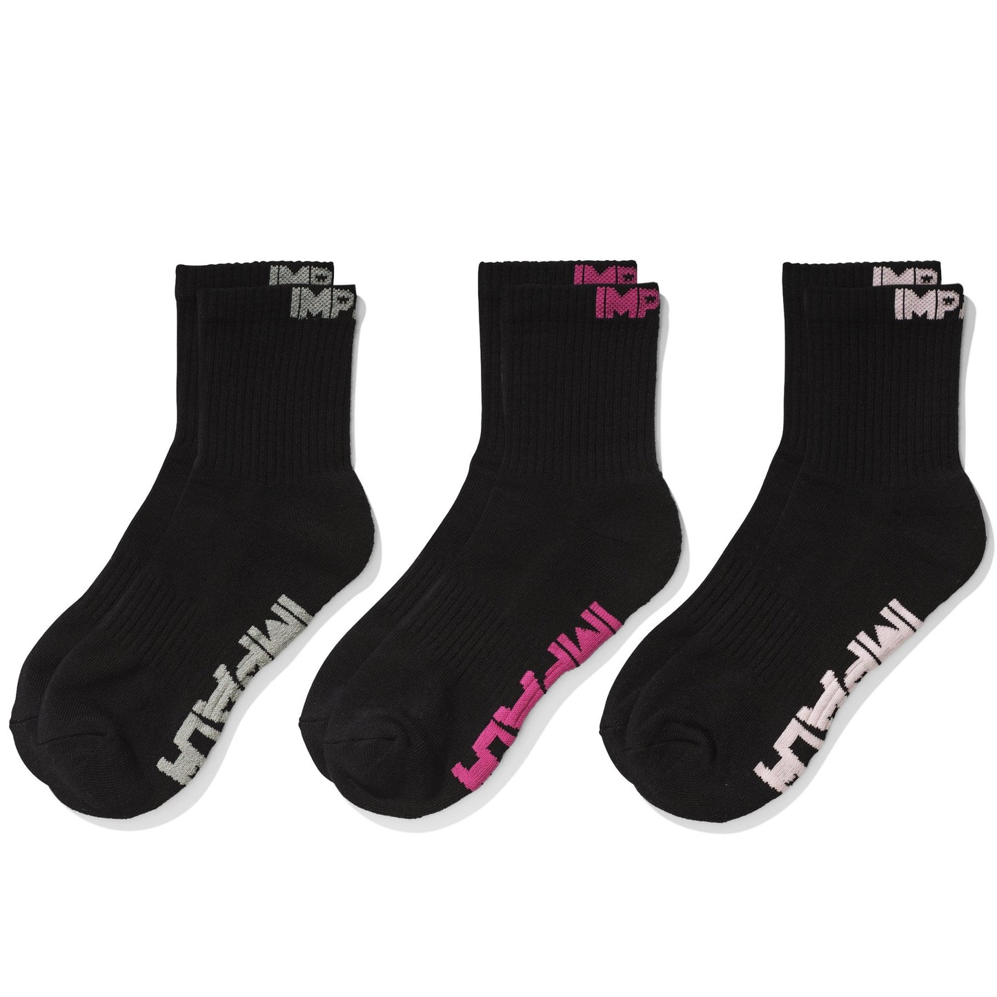 IMPALA // 3pk Socks Short BLACK